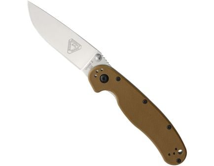 Ontario Knife Company RAT II D2 Folding Knife, Coyote Brown/Satin