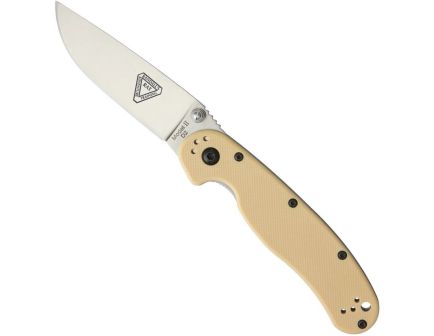Ontario Knife Company RAT II D2 Folding Knife, Desert Tan/Satin