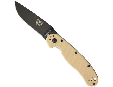 Ontario Knife Company RAT II D2 Folding Knife, Desert Tan/Black