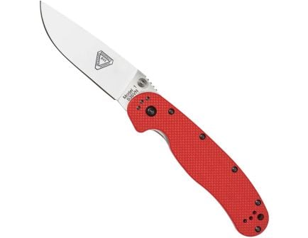 Ontario Knife Company RAT I Folding Knife, Red/Satin