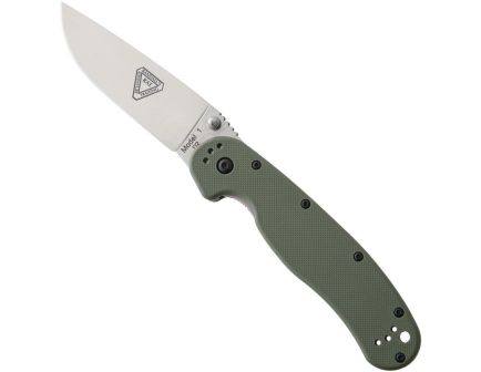 Ontario Knife Company RAT I D2 Folding Knife, OD Green/Satin