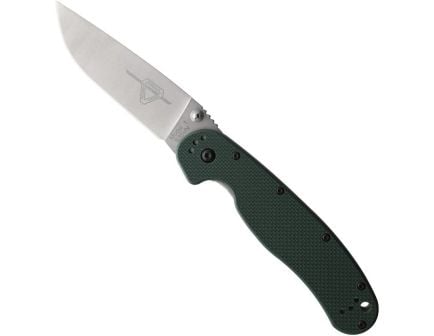 Ontario Knife Company RAT G10 Folding Knife, Green/Stonewash
