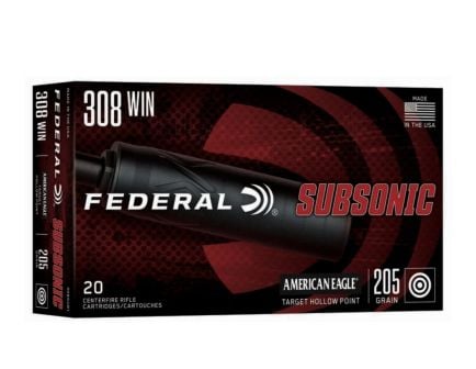 Federal Subsonic .308 Winchester 205Gr THP Ammo, 20Rds