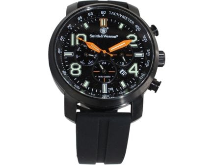 Smith & Wesson Tritium Chronograph Watch, Black/Black