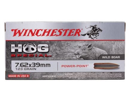 Winchester Hog Special Power Point 7.62x39mm 123gr PSP Ammo, 20Rds
