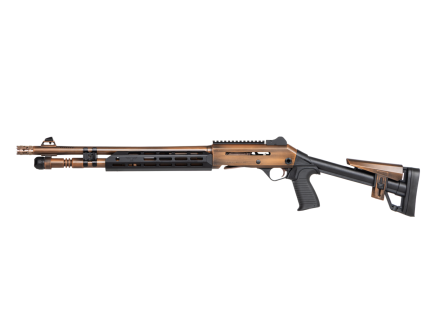 Panzer Arms M4 Speed Pro A.R.G.O. 12 GA 18.5" Semi-Auto Shotgun, Distressed Copper/Bronze Titanium