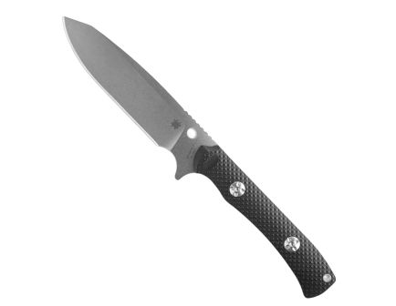 Spyderco Skoli Fixed Blade Knife, Black/Stonewashed