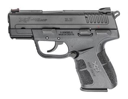 Springfield Armory XD-E 3.3" Single Stack .45 Auto/ACP Pistol, Black - XDE93345BE