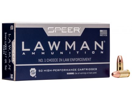 Speer Lawman Training 147 gr Total Metal Jacket 9mm Ammo, 50/box - 53620