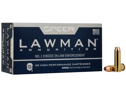 Speer Lawman Training 158 gr Total Metal Jacket .38 Spl +P Ammo, 50/box - 53750