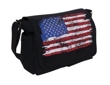 Rothco Distressed U.S. Flag Canvas Messenger Bag