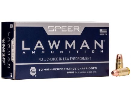 Speer Lawman Clean-Fire Training 125 gr Total Metal Jacket .357 Sig Ammo, 50/box - 54232