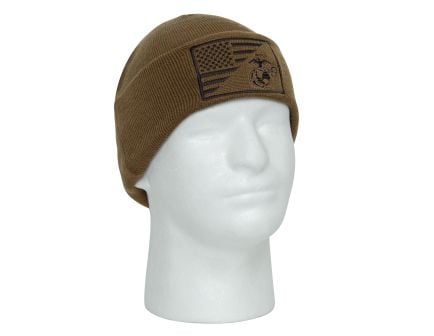 Rothco USMC Eagle, Globe and Anchor / US Flag Deluxe Fine Knit Watch Cap