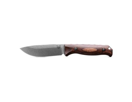 Benchmade Saddle Mountain Fixed Blade Drop Point Knife, Laminated Wood - 15002