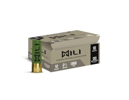 Mili Ammunition MILI 12 G 12 Gauge 2-3/4" 00 Buck Shot 9 Pellets Buckshot Ammo, 150rd Case - M12-00-BUCK