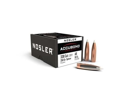 Nosler 338 Caliber (.338) 250gr AccuBond Bullets 50ct - 57287