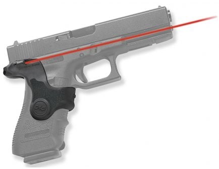 Crimson Trace Front Activation Laser Grip for Glock 17, 19, 22, 23, 31, 32 Gen 3 Pistols, Black - LG-417