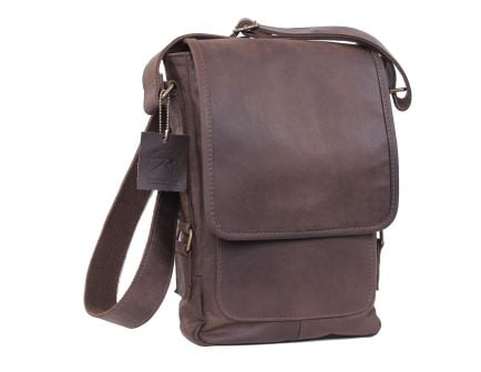 Rothco Brown Leather Military Tech Bag