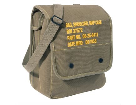 Rothco Canvas Map Case Shoulder Bag With Military Stencil