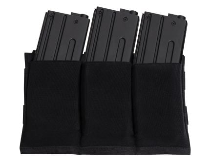 Rothco Lightweight 3 Mag Elastic Retention Pouch - Black