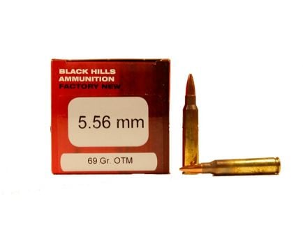 Black Hills 5.56mm 69gr OTM (Open Tip Match) Ammunition 50rds - D556N12