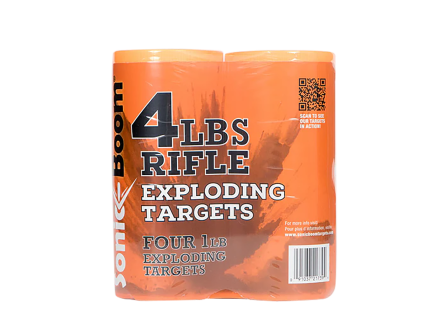 Sonic Boom 1 lb Exploding Rifle Target, Pack of 4
