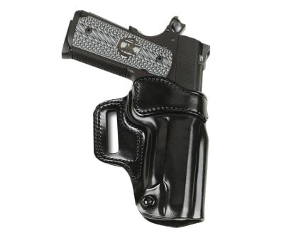Galco Avenger Kimber 1911 OWB Holster RH - Black Leather, Elegant and Functional for Secure Carry - AV212RB
