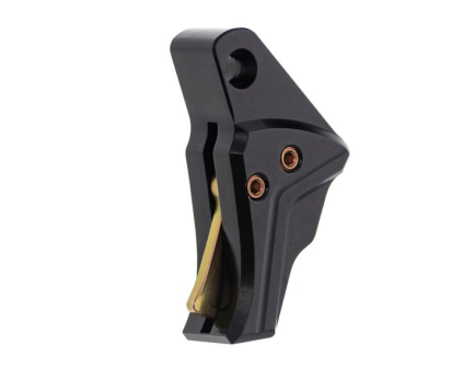 Tyrant Designs - Glock Trigger-5-Black-Gold - Screw / Safety- Shoe Only - TD-GTRIG-5-BLACK-GOLD