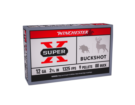 Winchester 12ga 2.75" 9 Pellet 00 Buck Shotshell Ammunition 5rds - XB1200