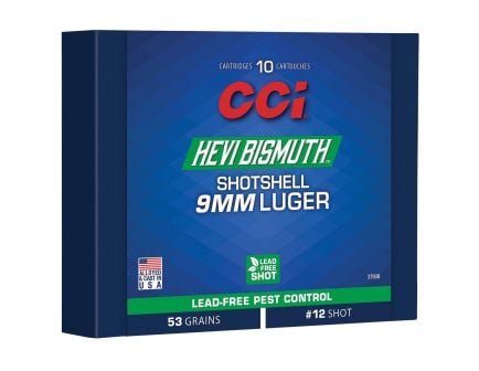 CCI HEVI-Bismuth 9mm 43 gr #11 10rds Handgun Shotshell for Precision and Performance - 3790B