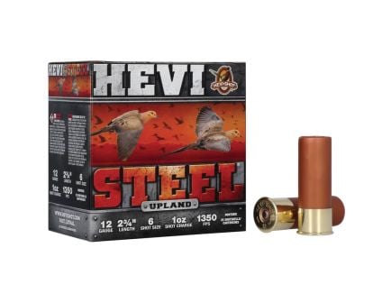 Hevishot HEVI-Steel Upland 12 Gauge 2-3/4" #6 1 oz 25rds Shotshell - High-Performance for Upland Game - HS61266