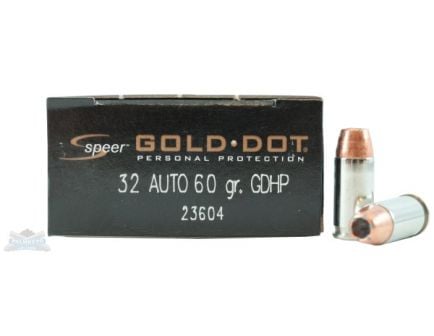Speer 32 Auto/ACP 60gr Gold Dot Ammunition 20rds - 23604