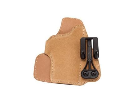 BLACKHAWK! Right Hand Suede Leather Tuckable Holster for Glock 26/27/33, Brown - 421603BN-R