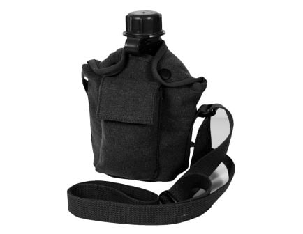 Rothco Vintage Canvas Carry-All Canteen Cover With Shoulder Strap - Black