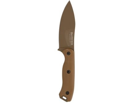 KA-BAR Knives Becker Nessmuk Fixed Knife Drop Point Brown - Durable, Lightweight and Reliable Handle - BK19