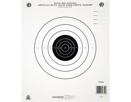 Champion 50 ft. Slowfire Pistol Target, 12 Pack - 45750