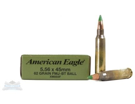 American Eagle 5.56mm 62gr FMJBT Ball Ammunition 20rds - XM855F