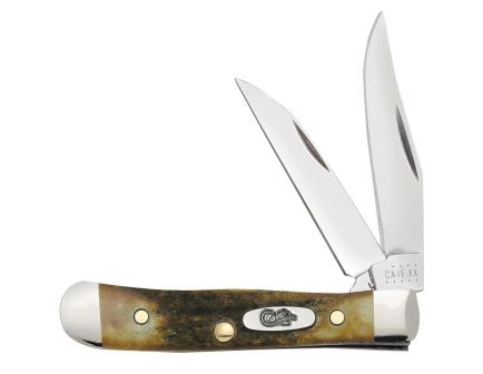 Case Genuine India Stag Tiny Trapper Folding Knife Clip Point/Spey
