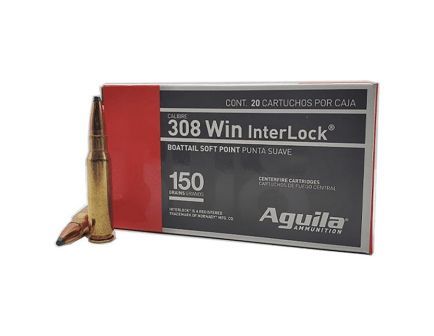 Aguila .308 Win 150 gr BTSP 20rds Rifle Ammo for Versatile Hunting and Shooting - 8090AG