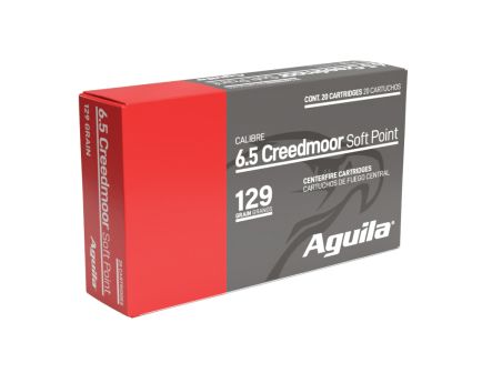 Aguila 6.5 Creedmoor 129 gr BTSP 20rds Rifle Ammo for High-Accuracy Shooting - 81489AG