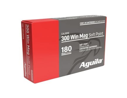 Aguila .300 Win Mag 180 gr BTSP 20rds Rifle Ammo for Superior Long-Range Performance - 82044AG