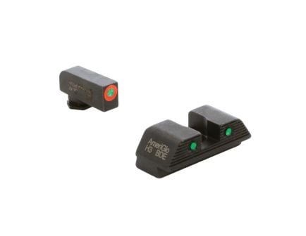 Ameriglo Trooper Night Sight Set - Front/Rear Green Illuminated Sights for Optimal Low-Light Targeting - WA-816