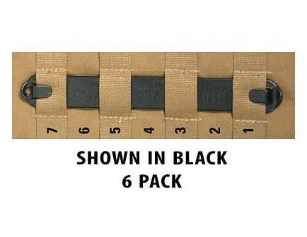 Blackhawk Speed Clip STRIKE or Pals/Molle Platform, Molle 3700 Series or USA Molle 3900 Series Pouches, 7" W, Black, 6/Pack - 38C706BK