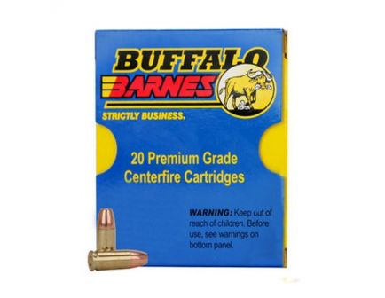 Buffalo Bore 9mm Luger +P 95 grain Barnes TAC-XP Lead-Free Low Flash Handgun Ammo, 20/Box - 24G/20