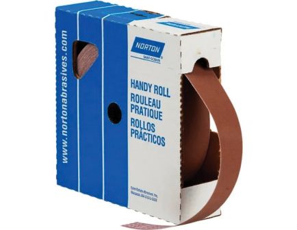 Norton Metalite/K225 50 yd x 1.50" 320 Grit Extra Fine Cloth Roll, Brown