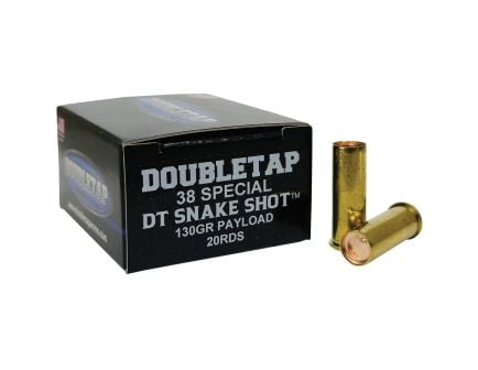 DoubleTap Ammunition DT SnakeShot .38 Special 130 gr #9 Handgun Shotshell, 20Rds