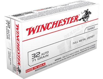 Winchester USA 32 Auto/ACP 71gr FMJ Ammunition 50rds - Q4255