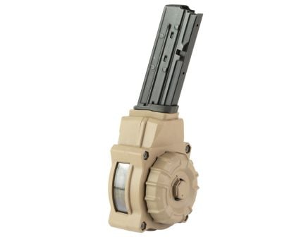 ProMag 55rds 5.7x28mm Drum Magazine - Flat Dark Earth High-Capacity - DRM-A76-FDE