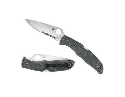 Spyderco Endura 4 Lightweight Folding Knife Drop Point Green - Durable, Lightweight and Reliable Handle - C10PSFG
