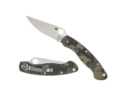 Spyderco Military Folding Knife Clip Point Digital Camo - Durable, Lightweight and Reliable Handle - C36GPCMO